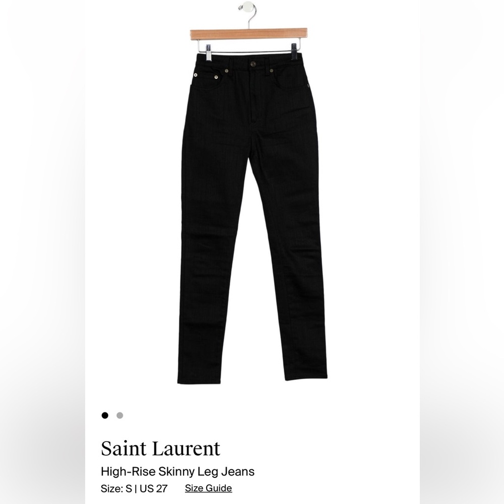 Saint Laurent High Rise Skinny Jeans